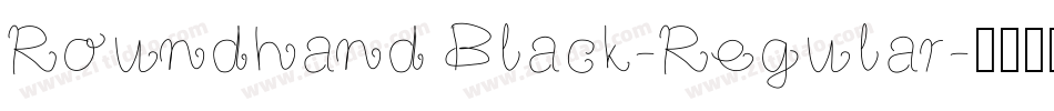 Roundhand Black-Regular字体转换